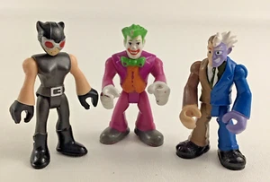 Fisher Price Imaginext Super Friends Villanos Figura Joker Catwoman Dos Caras 83 - Imagen 1 de 5