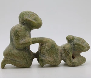 Chinese Oriental culture Jade carved Man Woman Sexual culture Art Statue 1402g - Picture 1 of 7