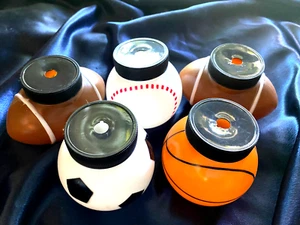 Sports drinking cup..set of 5...Soccer/Basketball/Baseball/Football...8 oz - Picture 1 of 1