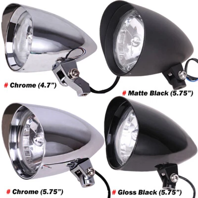 4.7'' 5.75'' Bullet Headlight Assembly For Harley Sportster Bobber Softail Dyna - Image 1 of 4