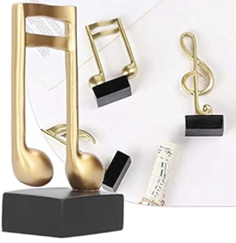 3 Piezas Esculturas Musicales Nota Musical Estatuilla Estatua Adornos Decorativos Arte  Foto 1 de 1