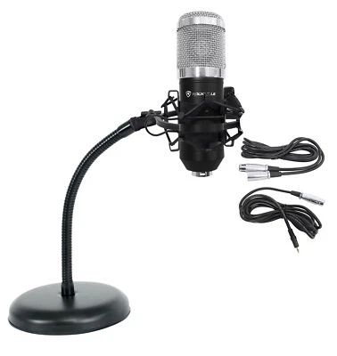 Rockville RCM01 Studio Podcast Recording Microphone+Samson Gooseneck Mic Stand - Image 1 of 4