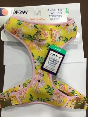 Arnés para Perros Top PAW Neopreno Perro Arnés Talla L Moda Comodidad Amarillo Floral Foto 1 de 4