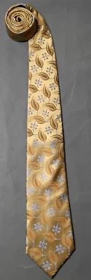Gravata masculina ATESETA FIRENZE TIE SILK laranja marrom rosa - Imagem 1 de 4