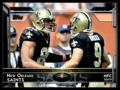 2015 Topps 242 Drew Brees New Orleans Saints Football Card - Image 1 of 2