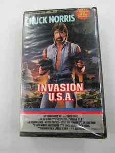 VTG Invasion USA Chuck Norris VHS Clamshell Former Rental Action Adventure MGM - Picture 1 of 9