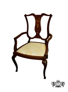 Antique Edwardian Style Inlaid Mahogany Boudior Chair - Picture 1 of 13