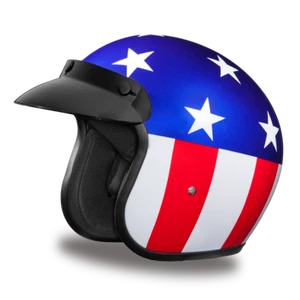 Daytona Helmets CRUISER- W/ US CAPTAIN AMERICA Motorcycle DOT Helmet - Picture 1 of 6