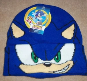 NEU, SONIC THE HEDGEHOG ROLL-DOWN Beanie Mütze Einheitsgröße Erwachsene - Bild 1 von 5
