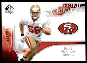2009 SP Authentic Scott McKillop Rookie 548/999 San Francisco 49ers #290 R10 - Picture 1 of 2