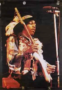 Original Vintage 1979 Jimi Hendrix Live Poster 24.5" x 36.5“ NEW Sealed RARE - Picture 1 of 3