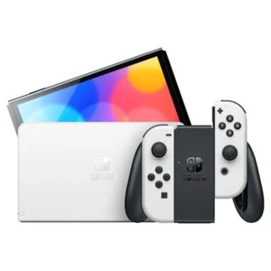 Nintendo Switch OLED 32GB - White - No HDMI & Heavily Scratched - Picture 1 of 4
