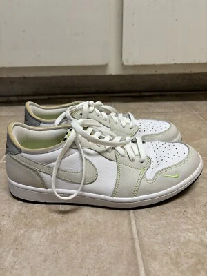Talla 10.5 - Nike Air Jordan 1 Low OG Blanco Verde Fantasma DM7837-103 - Sin Caja Foto 1 de 4