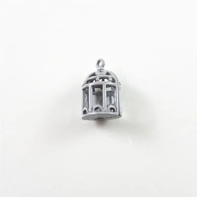Colgantes de aleación de zinc multicolores en forma de jaula de pájaros de 20*12 mm dijes joyería 10 un. Foto 1 de 4