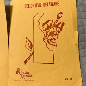 Gráfico de punto de cruz del estado de Delaware patrón de costura de EE. UU.  - Imagen 1 de 4