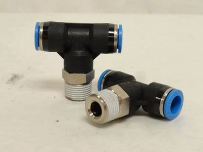 209719 New-No Box; Festo QST-3/8-10 Lot-2 T-Fitting 153113; 10mm PTC x 3/8 NPT - Image 1 of 4