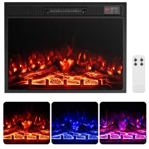 23" Electric Fireplace Insert w/Remote Control Adjustable Flame Color Brightness - Picture 1 of 10