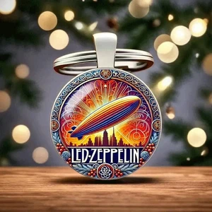 Led Zeppelin Retro Band Schlüsselanhänger Handarbeit Modisch Keyring Handarbeit Geschenk - Bild 1 von 3