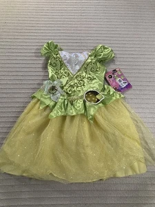 Tiana Costume Girls Small 4-6X Dress Disney Princess Frog Green No Light Up New - Picture 1 of 12