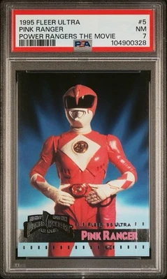 1995 FLEER ULTRA POWER RANGERS THE MOVIE #5 PINK RANGER PSA Graded - Image 1 of 2
