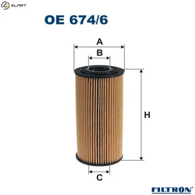 OIL FILTER OE 674/6 FOR HYUNDAI ix35/SUV GRAND/SANTA/FE TUCSON/IX35/III  KIA - Image 1 of 4