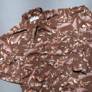 Vintage 70's Van Heusen Sportswear Shirt Mens Large Button Up Long Sleeve Disco - Picture 1 of 9