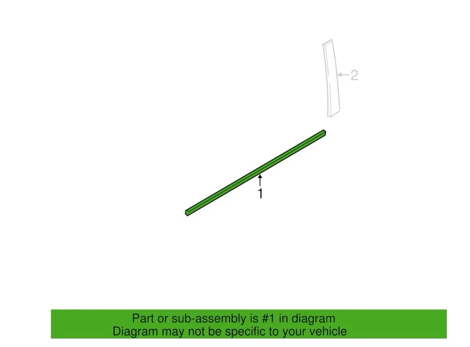 204-2024 Mitsubishi Mirage Right Front Door Belt Molding  - Image 1 of 1