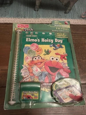 Fisher Price Sesame Street Elmo’s Noisy Day Power Touch Book and Cartridge New - Image 1 of 2