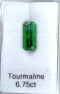 天然 6.75 克拉绿色旅游 - 颜色很好,生命丰富,非常优雅!! — 第 1/3 张图片