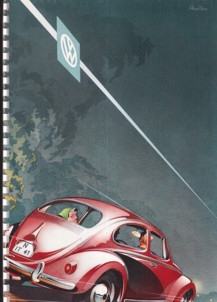 Volkswagen brochure 1959 Limousine Cabriolet iun German w/ price list & card - Image 1 of 1