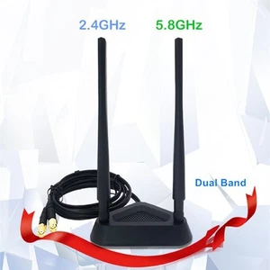 Antena WLAN Sieć Router wielokierunkowy Wtyczka kart WLAN Dual-Band - Zdjęcie 1 z 32