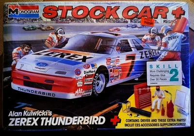 1990 Monogram Alan Kulwicki #7 Zerex model kit sealed Ford Thunderbird - Image 1 of 4
