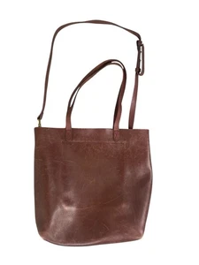 Madewell The Medium Transport Tote Brown Leather English Saddle Shoulder Bag - Picture 1 of 13