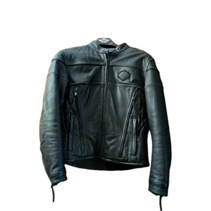 Harley-Davidson lined, armored leather motorcycle jacket women's size M - Picture 1 of 5