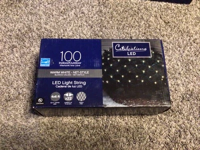 Celebrations LED 100 Warm Light - Twinkle Net Style (Indoor/Outdoor) - Image 1 of 2
