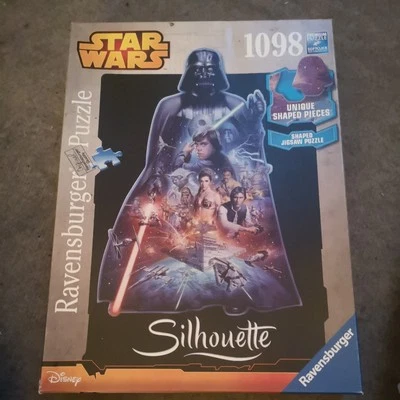 Rompecabezas Ravensburger Star Wars Darth Vader Silueta pieza en forma sellado Foto 1 de 3