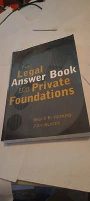 The Legal Answer Book for Private Foundations wiley press non-profit business - Image 1 of 3