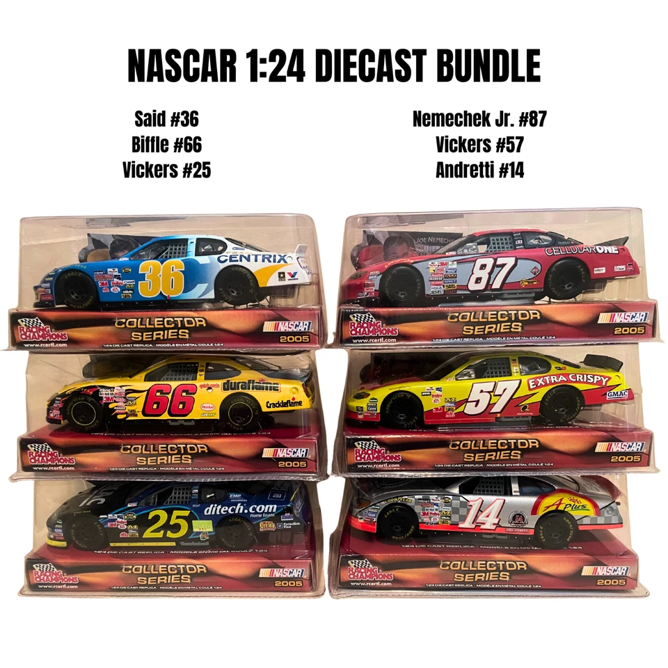 NASCAR Racing Champions 1:24 Die-Cast Cars Edición Oficial Coleccionista - Lote de 6 Foto 1 de 4
