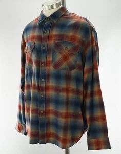 PENDLETON Mens Blue Sienna Plaid BURNSIDE Cotton Flannel Shirt XL NWT - Picture 1 of 2