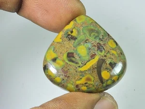 30X30X05MM Natural Fruit Jasper Pear Shape Cabochon Loose Gemstone 42Cts. g421 - Picture 1 of 9