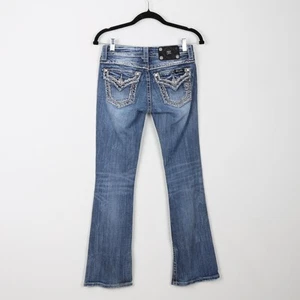 Vintage 90s Miss Me Ripped Denim Jean Pants Low Waist Womens Jeans Size 26-Small - Picture 1 of 10