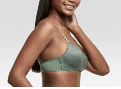 Sujetador inalámbrico para mujer Maidenform Self Expressions ligeramente forrado verde 36D ¡NUEVO! Foto 1 de 4