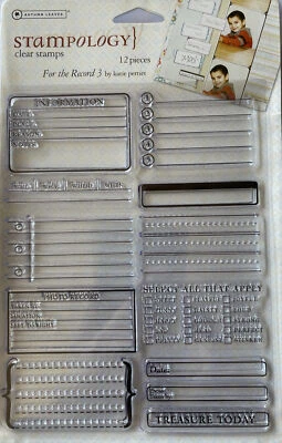 Juego de sellos de goma transparentes sin montar (12 piezas) diario•fabricación de tarjetas•quién Foto 1 de 4