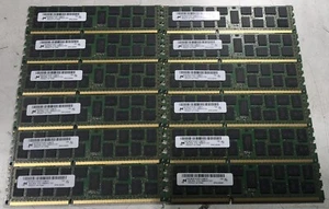 LOT 12 - Micron MT36JSF1G72PZ-1G4M1FE 8GB PC-10600R DDR3 ECC Server Memory RAM - Picture 1 of 2