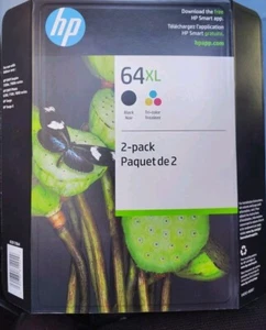 HP 64XL Black & Tricolor Combo Ink Cartridges X4D93BN Exp 2026+ Genuine OEM - Picture 1 of 2