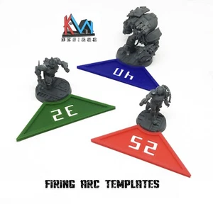 3D Printed - Hive Gang War Vision Firing Arc Templates - 25mm, 32mm, 40mm - Picture 1 of 6
