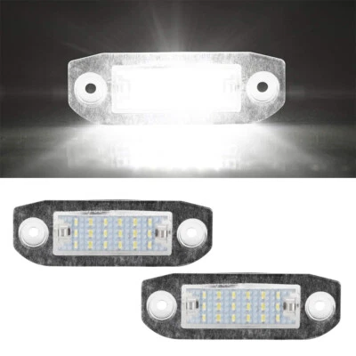 1 Pair White License Plate Lights 18-LED Lamps For Volvo S60 V60 XC60 XC70 S80 Foto 1 de 4