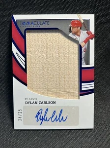 2022 Panini Immaculate Dylan Carlson Jumbo Bat Signatures Blue 24/25 CARDINALS - Picture 1 of 4