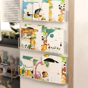 3x Libreria per bambini a parete con ripiani trasparenti per giocattoli e - Foto 1 di 6