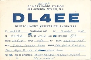 QSL Card Radio PostCard 1958 Dutchland’s Electrical Engineers Dl4EE W/ Stamps - Picture 1 of 2